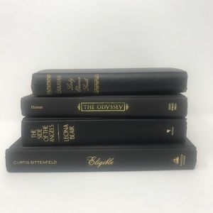 Stack of Black & Gold Decorative Books (4)